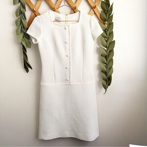 Vintage Domani Knits White Textured Dress